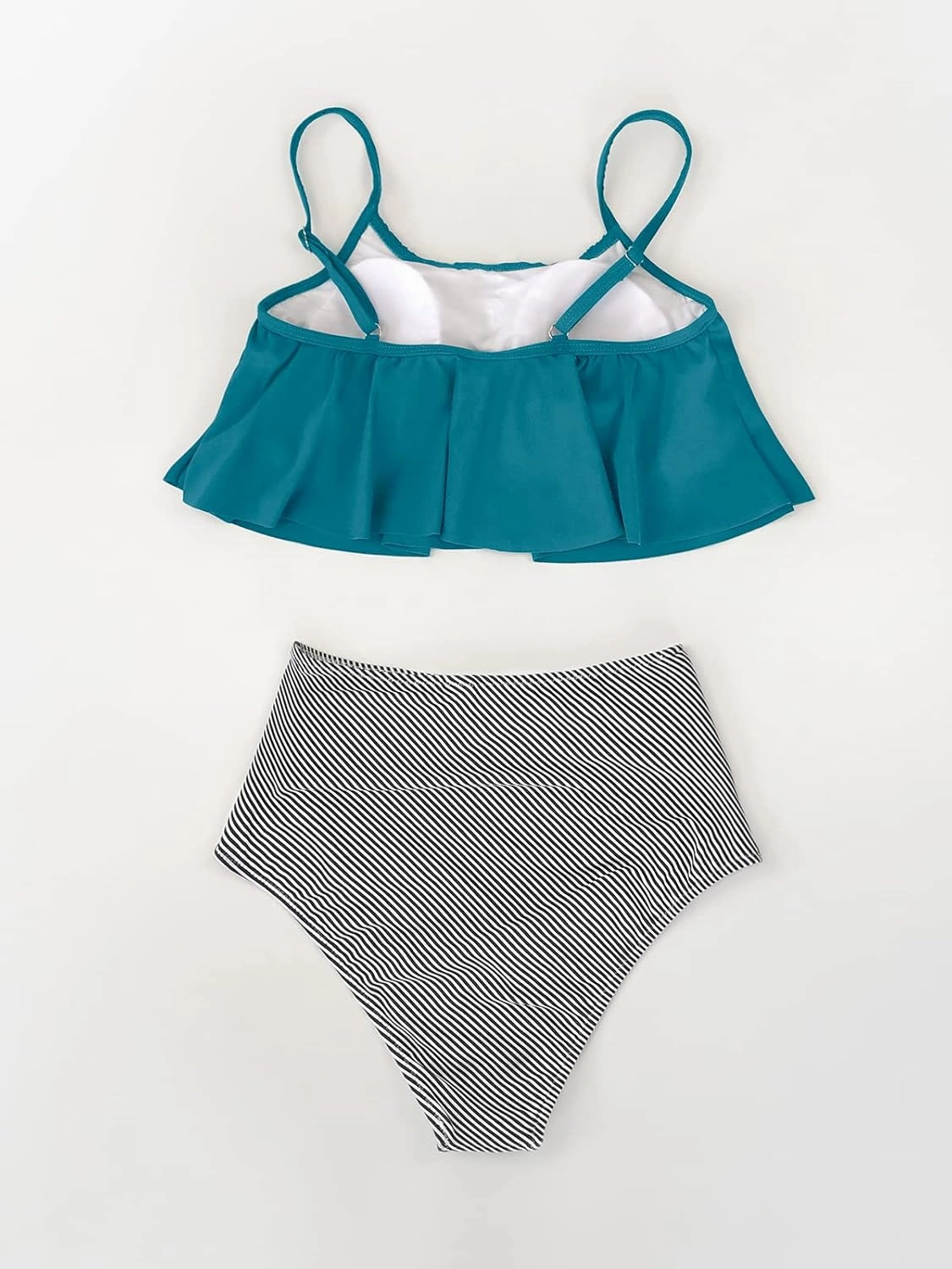 CUPSHE Women's High Waisted Falbala Bikini Set