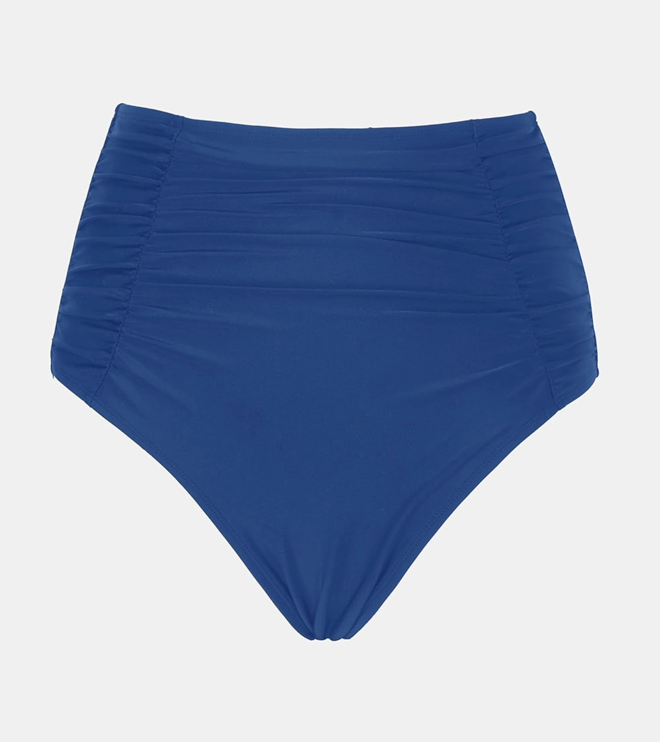 CUPSHE Women's High Wasited Bikini Bottom Shirred Tummy Control Swimsuit Full Coverage Retro Swim Bottom(XS-4XL)