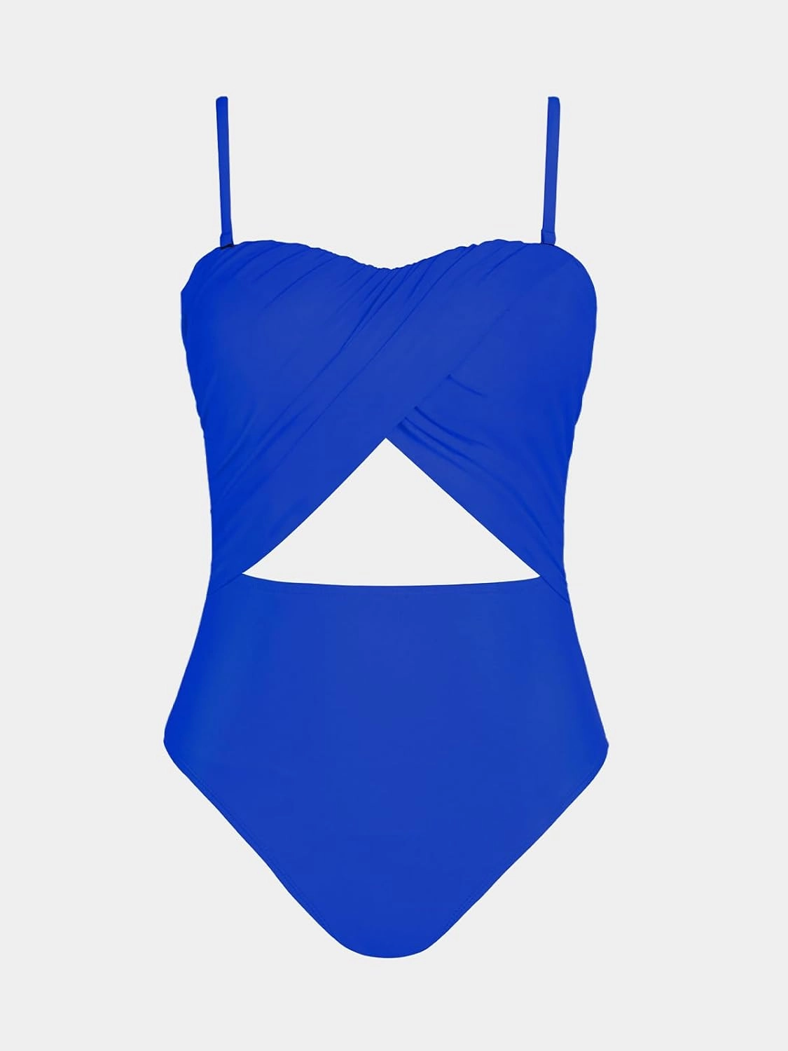 CUPSHE Women's One Piece Swimsuit Sweetheart Neck Adjustable Removable Straps Bathing Suit Front Cutout Swimwear