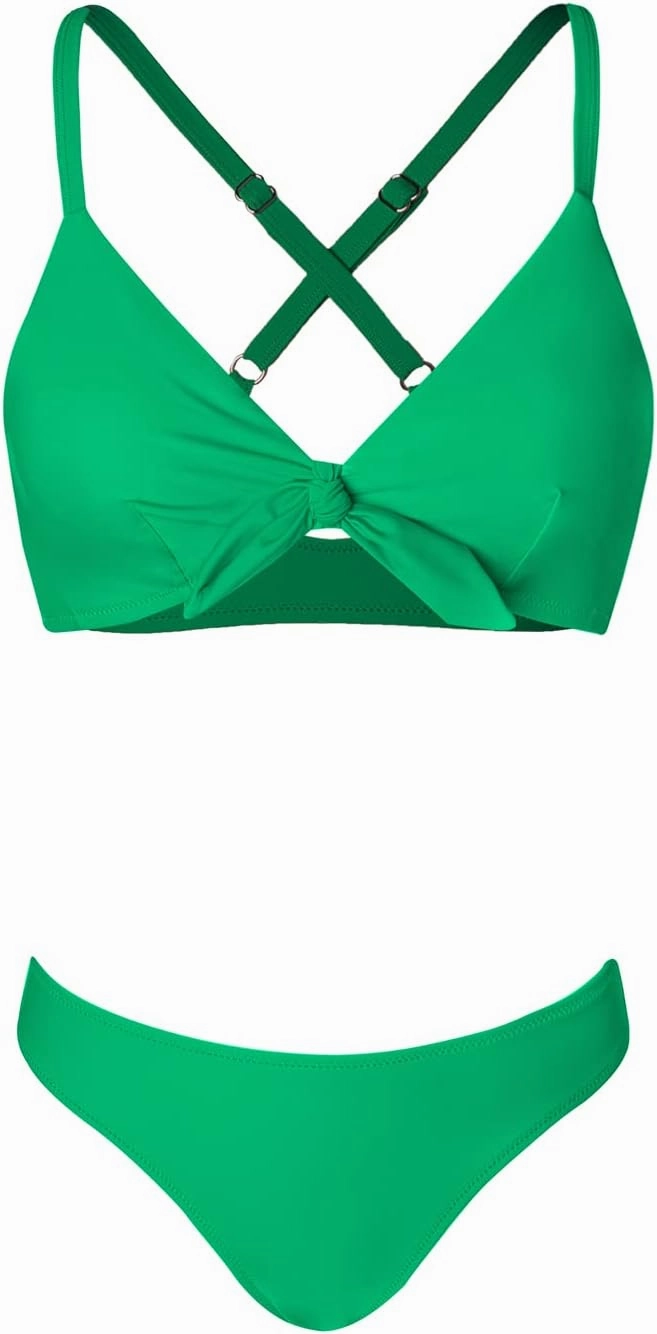 CUPSHE Women's Two Piece Bikini Set Floral Print Knot Bunny Tie