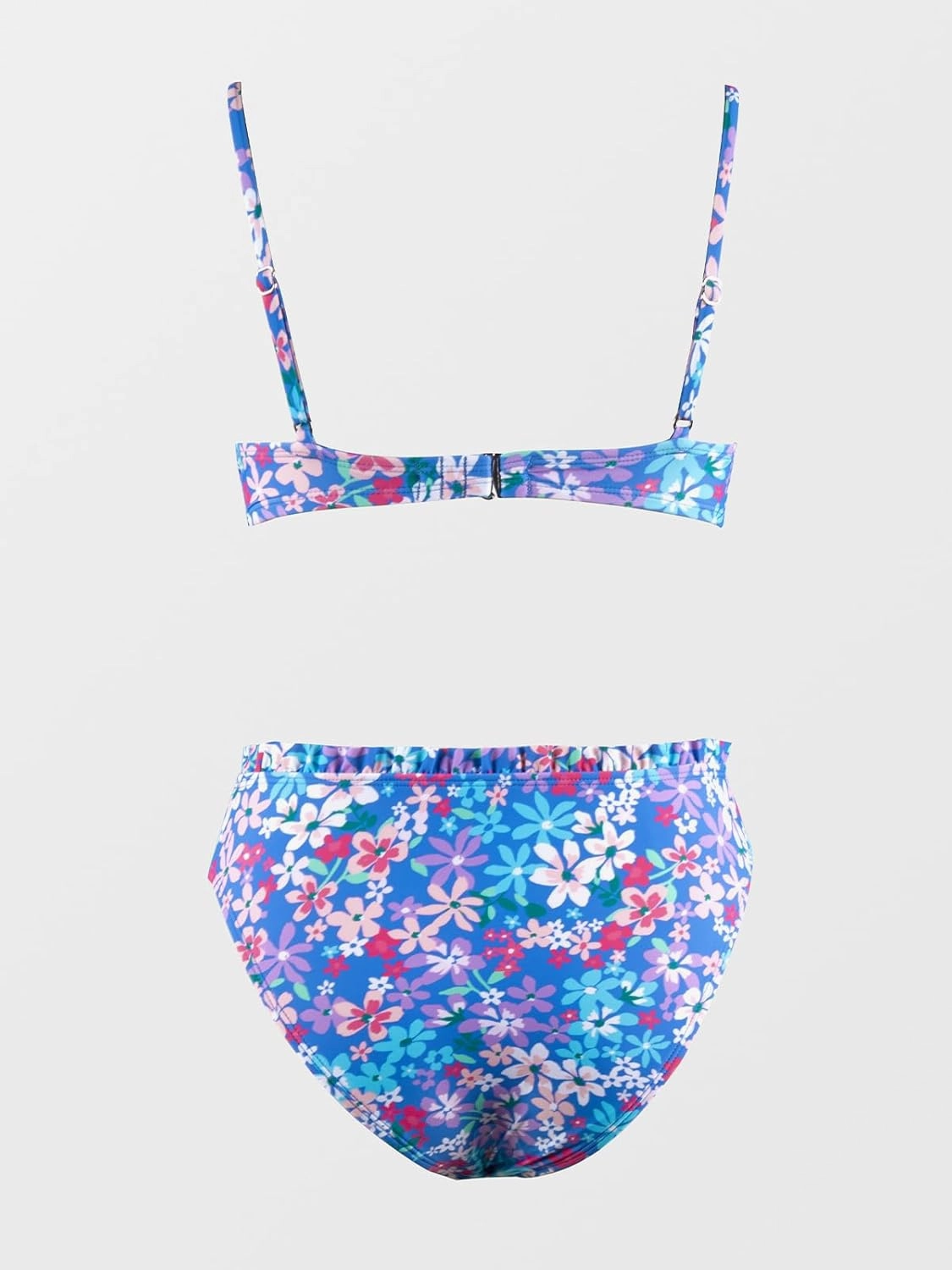 CUPSHE Women Swimsuit Bikini Set High Waisted Push Up Cheeky Drawstring Two Piece Bathing Suit