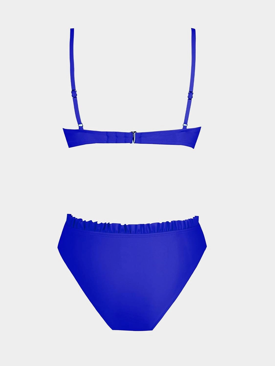 CUPSHE Women Swimsuit Bikini Set High Waisted Push Up Cheeky Drawstring Two Piece Bathing Suit