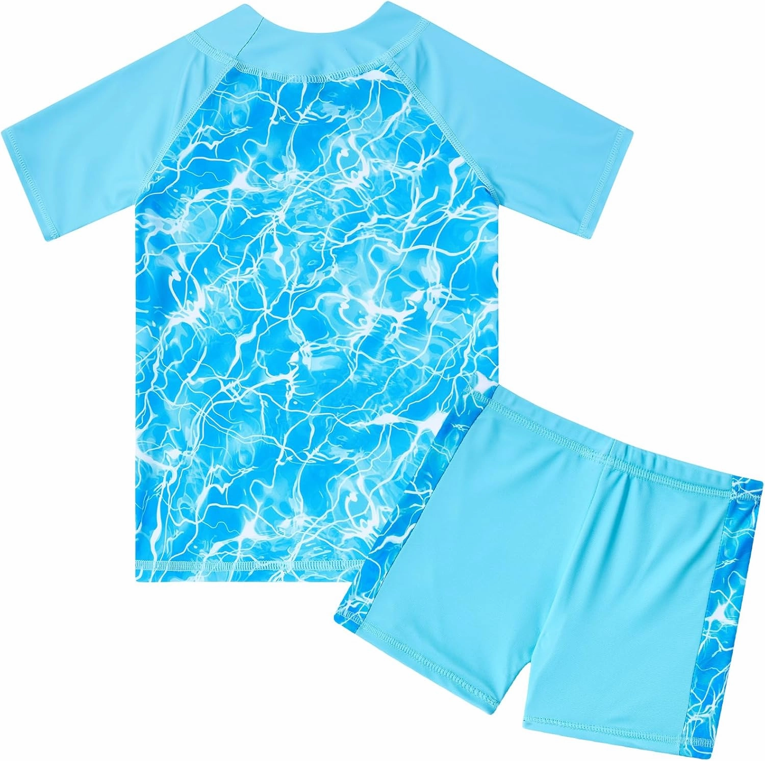 Cutemile 4-10 Years Girls 2 Piece Swimsuit UPF 50  Rash Guard Siwmwear with Short