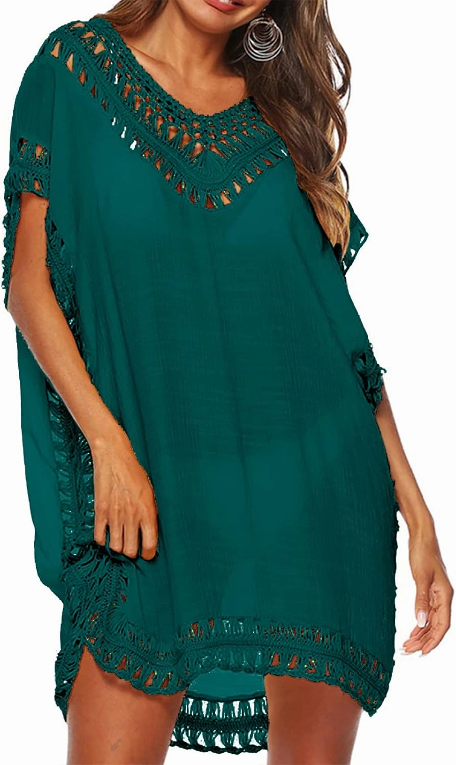 Cysincos Womens Swimsuit Cover Up Hollow Out Swimwear Beach Bathing Suit Bikini Coverups
