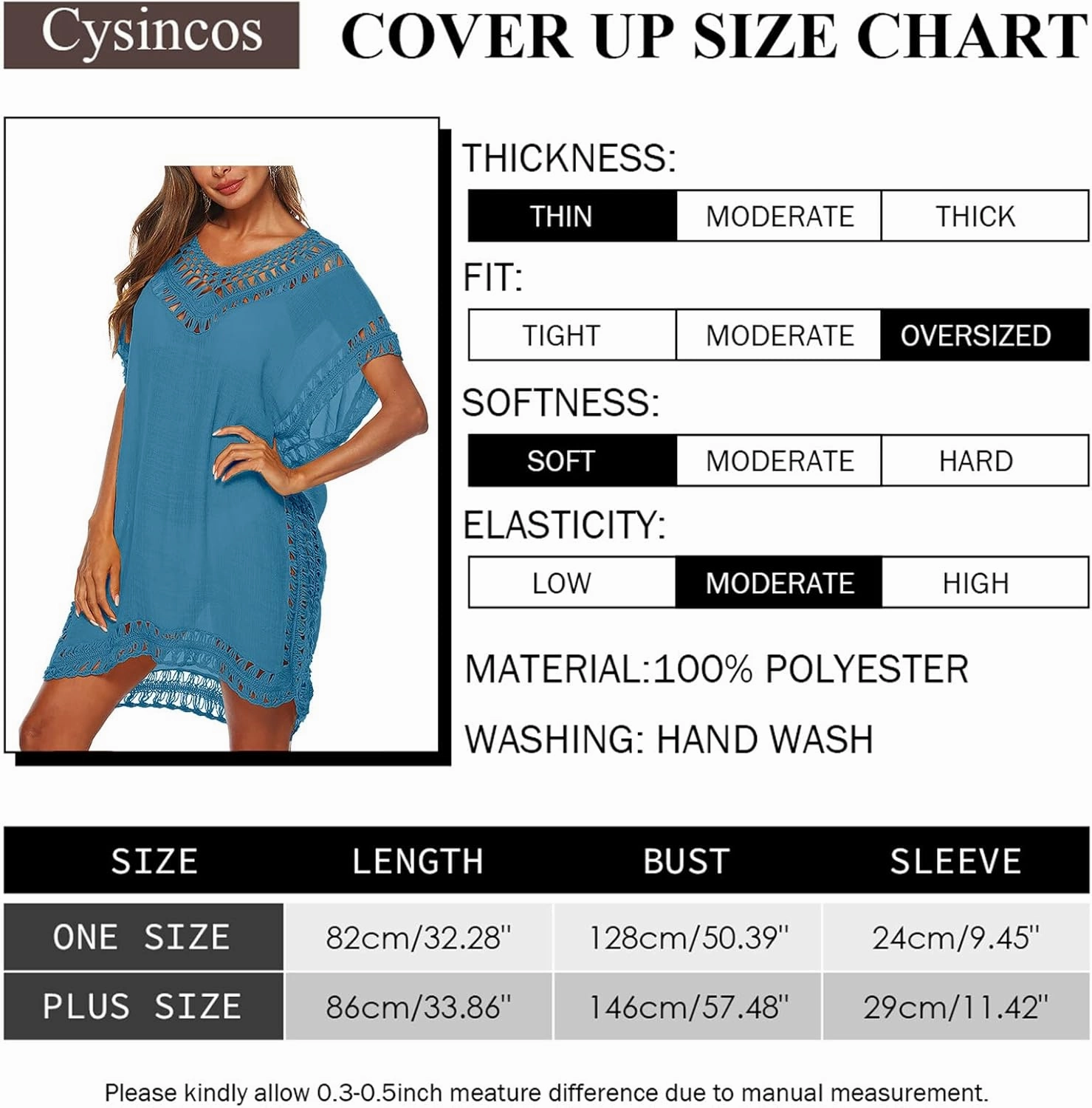 Cysincos Womens Swimsuit Cover Up Hollow Out Swimwear Beach Bathing Suit Bikini Coverups