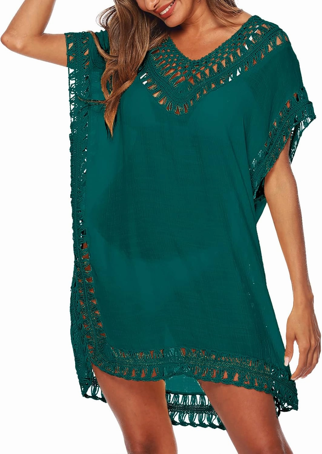 Cysincos Womens Swimsuit Cover Up Hollow Out Swimwear Beach Bathing Suit Bikini Coverups
