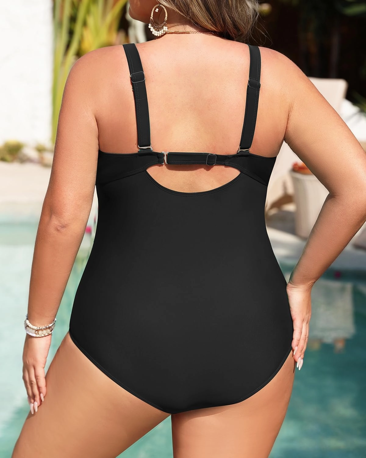 Daci Plus Size One Piece Swimsuit - Women's Tummy Control Bathing Suit Retro Full Coverage Swimwear 2025