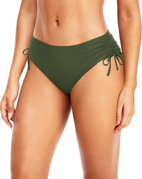 Daci Women Mid Waist Bikini Bottoms - Full Coverage Swim Bathing Suit Bottom Side Tied Swimsuit Bottoms
