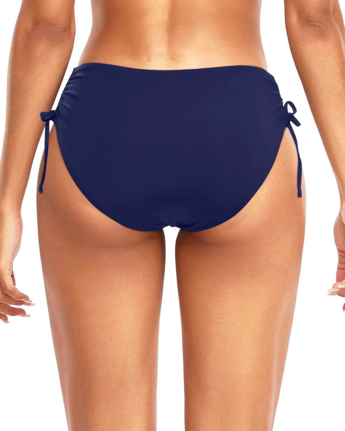 Daci Women Mid Waist Bikini Bottoms - Full Coverage Swim Bathing Suit Bottom Side Tied Swimsuit Bottoms