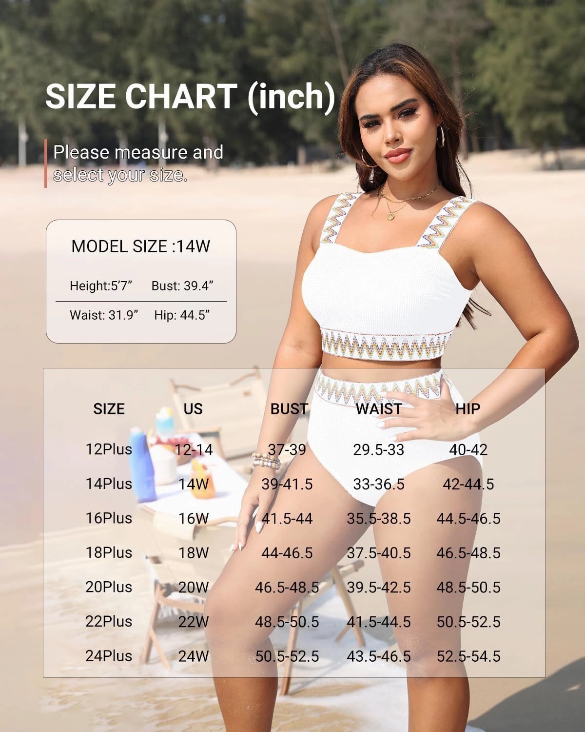 Daci Women Plus Size 2 Piece Swimsuits - High Waisted Bikini Sets Tummy Control Bathing Suit 2025 Swimwear