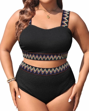 Daci Women Plus Size 2 Piece Swimsuits - High Waisted Bikini Sets Tummy Control Bathing Suit 2025 Swimwear