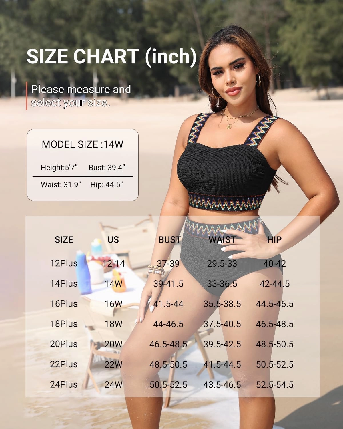 Daci Women Plus Size 2 Piece Swimsuits - High Waisted Bikini Sets Tummy Control Bathing Suit 2025 Swimwear