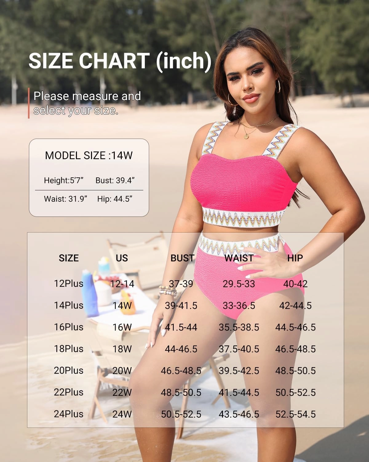 Daci Women Plus Size 2 Piece Swimsuits - High Waisted Bikini Sets Tummy Control Bathing Suit 2025 Swimwear