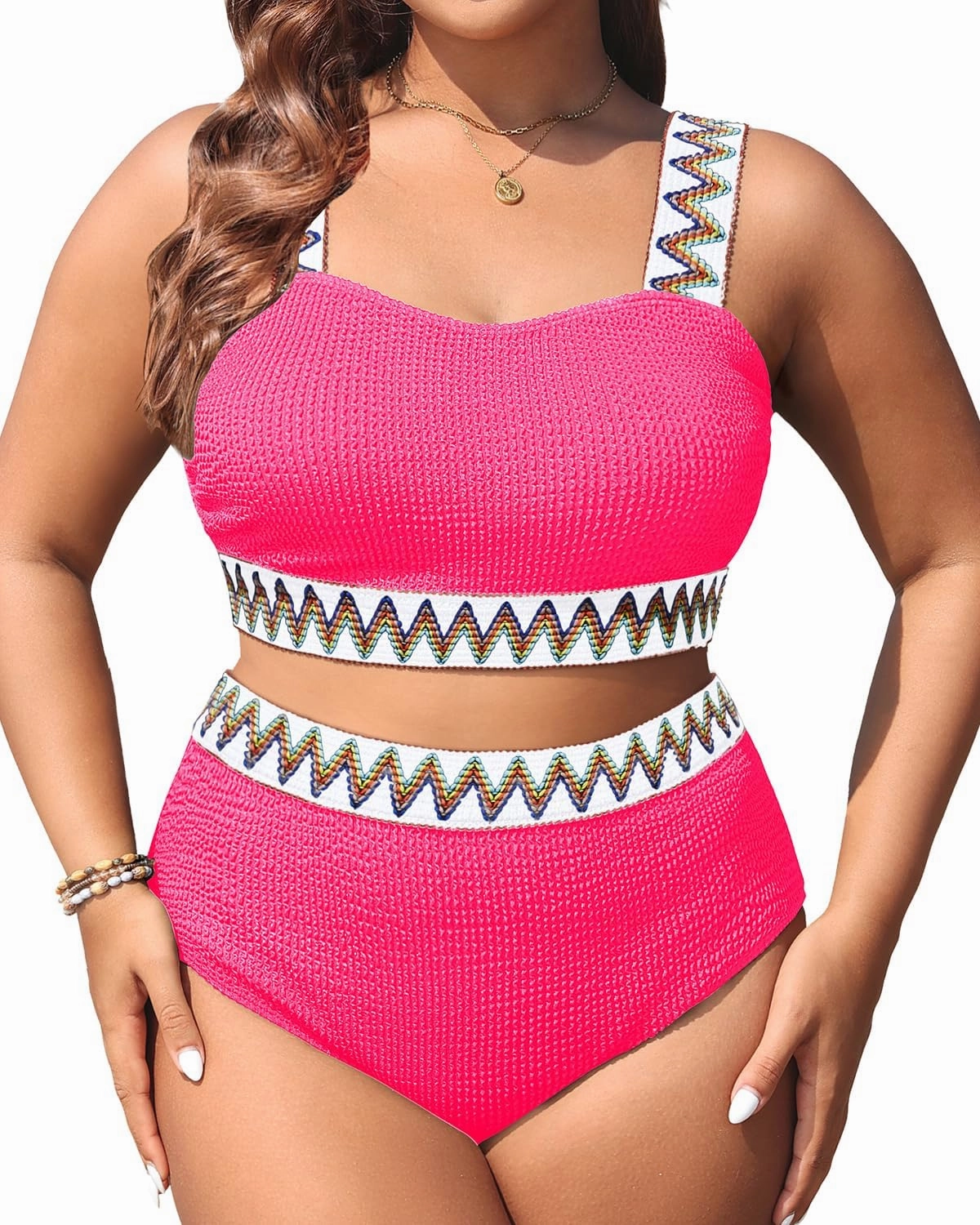 Daci Women Plus Size 2 Piece Swimsuits - High Waisted Bikini Sets Tummy Control Bathing Suit 2025 Swimwear