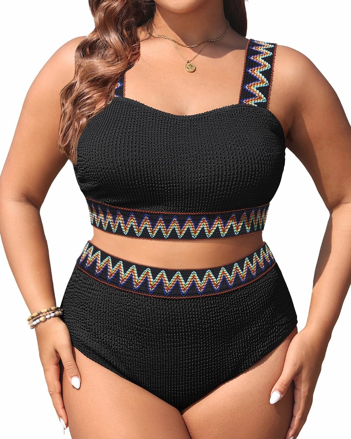 Daci Women Plus Size 2 Piece Swimsuits - High Waisted Bikini Sets Tummy Control Bathing Suit 2025 Swimwear
