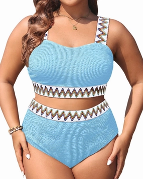 Daci Women Plus Size 2 Piece Swimsuits - High Waisted Bikini Sets Tummy Control Bathing Suit 2025 Swimwear
