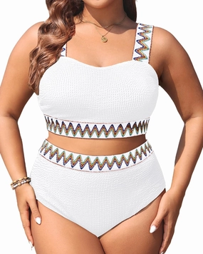 Daci Women Plus Size 2 Piece Swimsuits - High Waisted Bikini Sets Tummy Control Bathing Suit 2025 Swimwear