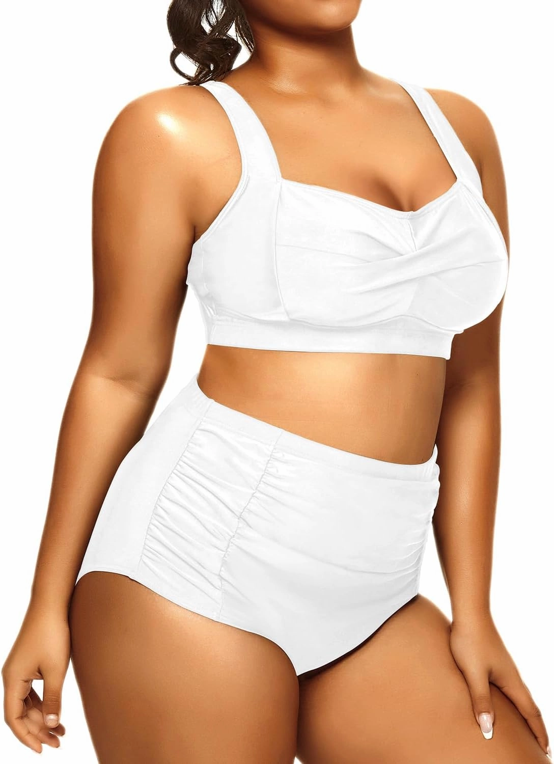 Daci Women's Plus Size Bikini Sets - High Waisted Two-Piece Swimsuits with Tummy Control