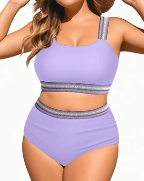 Daci Women Two Piece Plus Size Bikini - High Waisted Swimsuits Tummy Control Bathing Suits Swimwear 2025