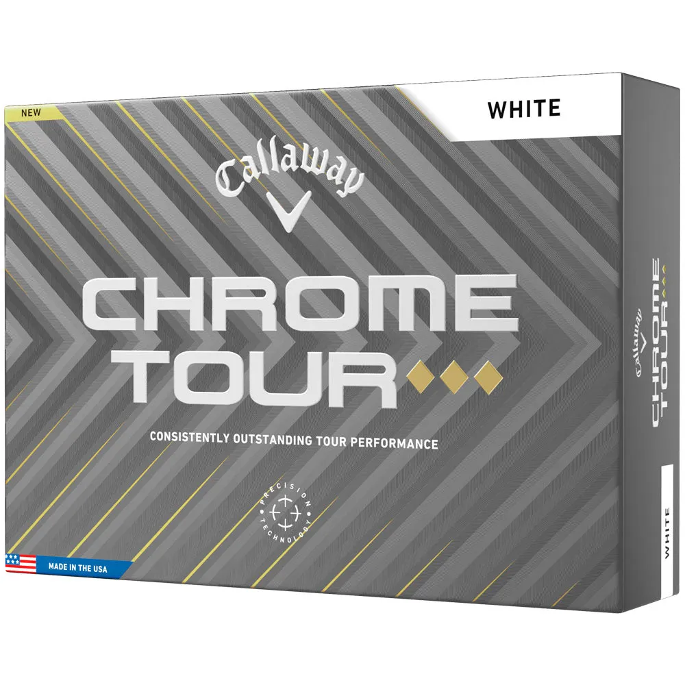 Callaway Chrome Tour TD Golf Balls - White - 12 Pack, MOI golf club technology