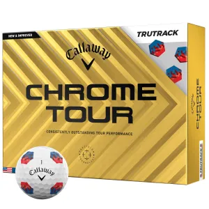 Daily Deal Callaway Chrome Tour TruTrack Golf Balls - White - 12 Pack New Favorites, Spikeless golf shoes, MOI golf club technology, Golf balls for distance