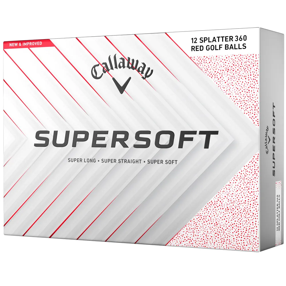 Callaway Supersoft Golf Balls - Red Splatter - 12 Pack, Golf club fitting near me
