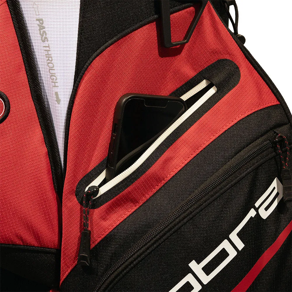 Cobra Signature Cart Bag - Bright White/High Risk Red/Puma Black, Cobra AeroJet driver