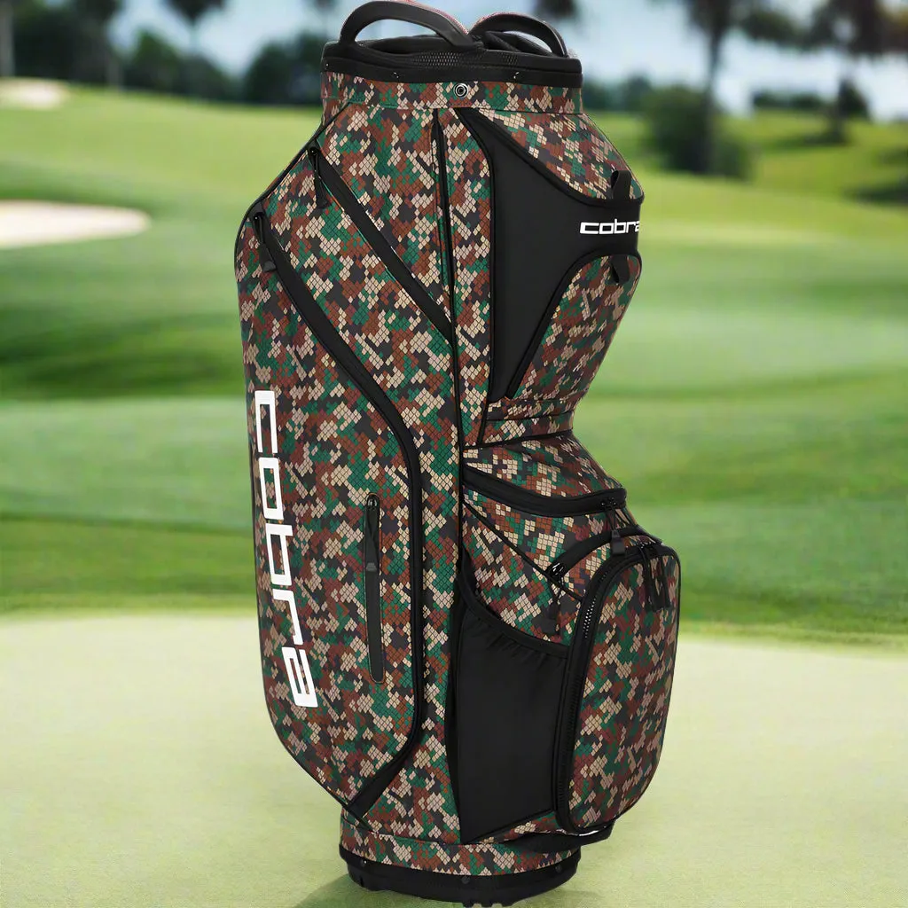 Cobra Ultralight Pro Cart Bag - Snake Camo 2.0, Golf gear for tall men, Golf club grips, Solar powered golf cart