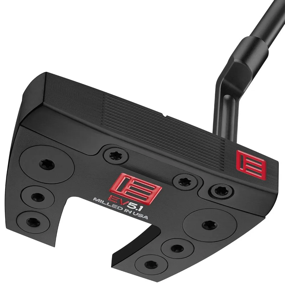 Evnroll EV5.1 Black Short Plumber Players Mallet Putter - 340g, Golf hitting mat, Waterproof golf bag cover, Solar powered golf cart