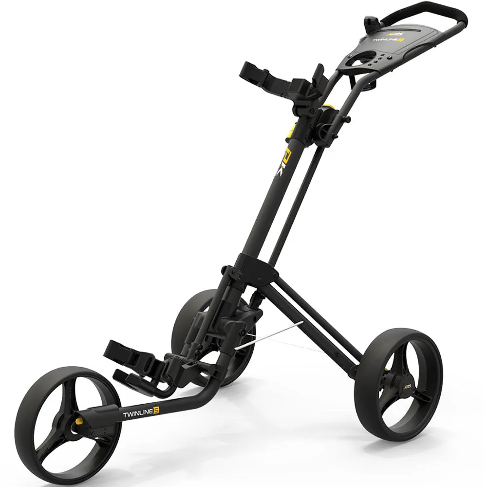 Daily Deal PowaKaddy Twinline 5 Lite 3-Wheel Push Trolley - Matte Black Must-Have, Team golf uniforms, Golf hitting mat