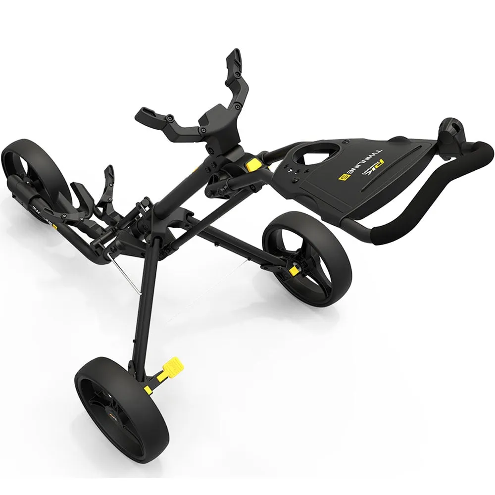 PowaKaddy Twinline 5 Lite 3-Wheel Push Trolley - Matte Black, Personalized golf balls