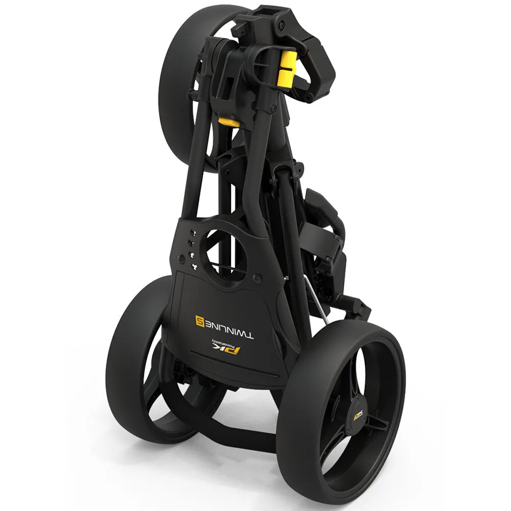 PowaKaddy Twinline 5 Lite 3-Wheel Push Trolley - Matte Black, Custom golf clubs, Golf practice balls