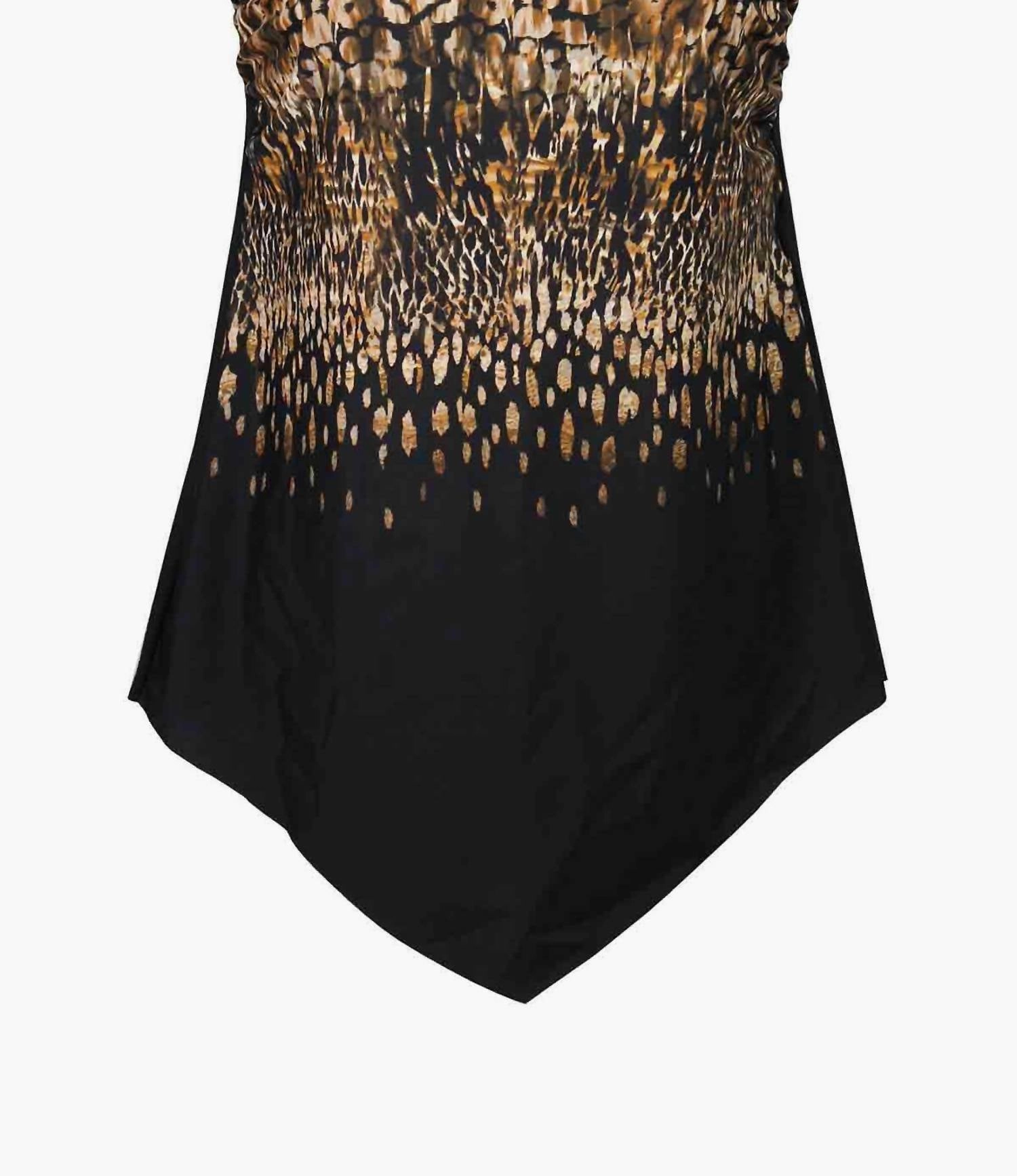 Dali Leopard Hankini Underwire Tankini Top In Tamarind