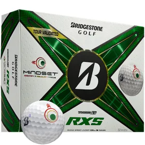 Deal of the Day Bridgestone TOUR B RXS Golf Balls - MindSet - 12 Pack The Choice is Clear, Sustainable golf clothing, SPF 50 golf shirts, Golf stretching straps
