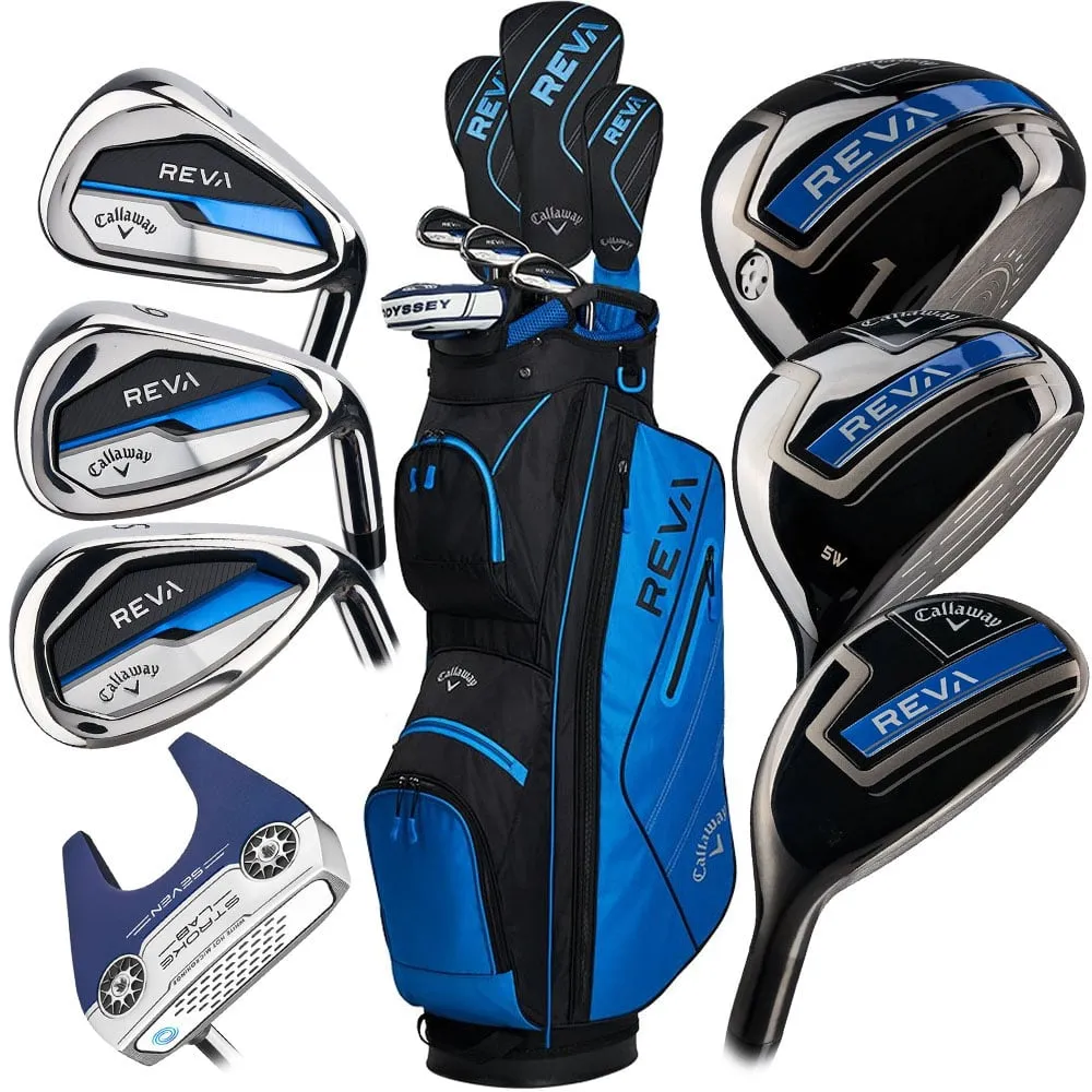 Deal of the Day Callaway REVA 8-Piece Package Set - Blue - Ladies/Youth Editor-Loved, Golf club regripping kit, MOI golf club technology