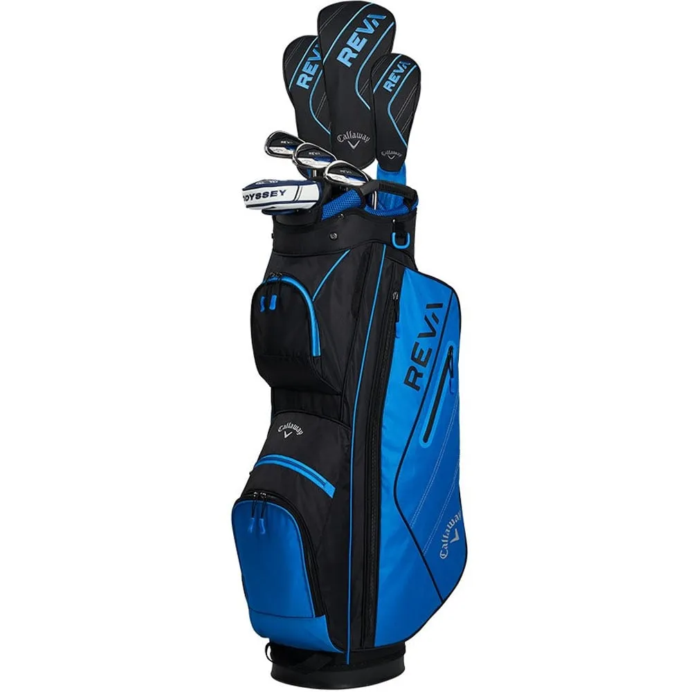 Callaway REVA 8-Piece Package Set - Blue - Ladies/Youth, Waterproof golf jacket, Golf club grips, Golf vest for men