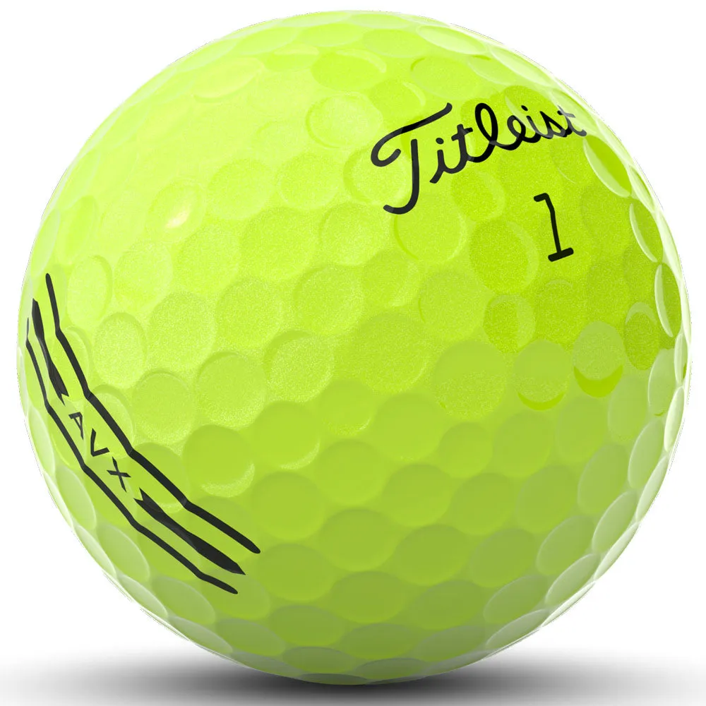 Titleist AVX Golf Balls - Yellow - 12 Pack, Leather golf gloves