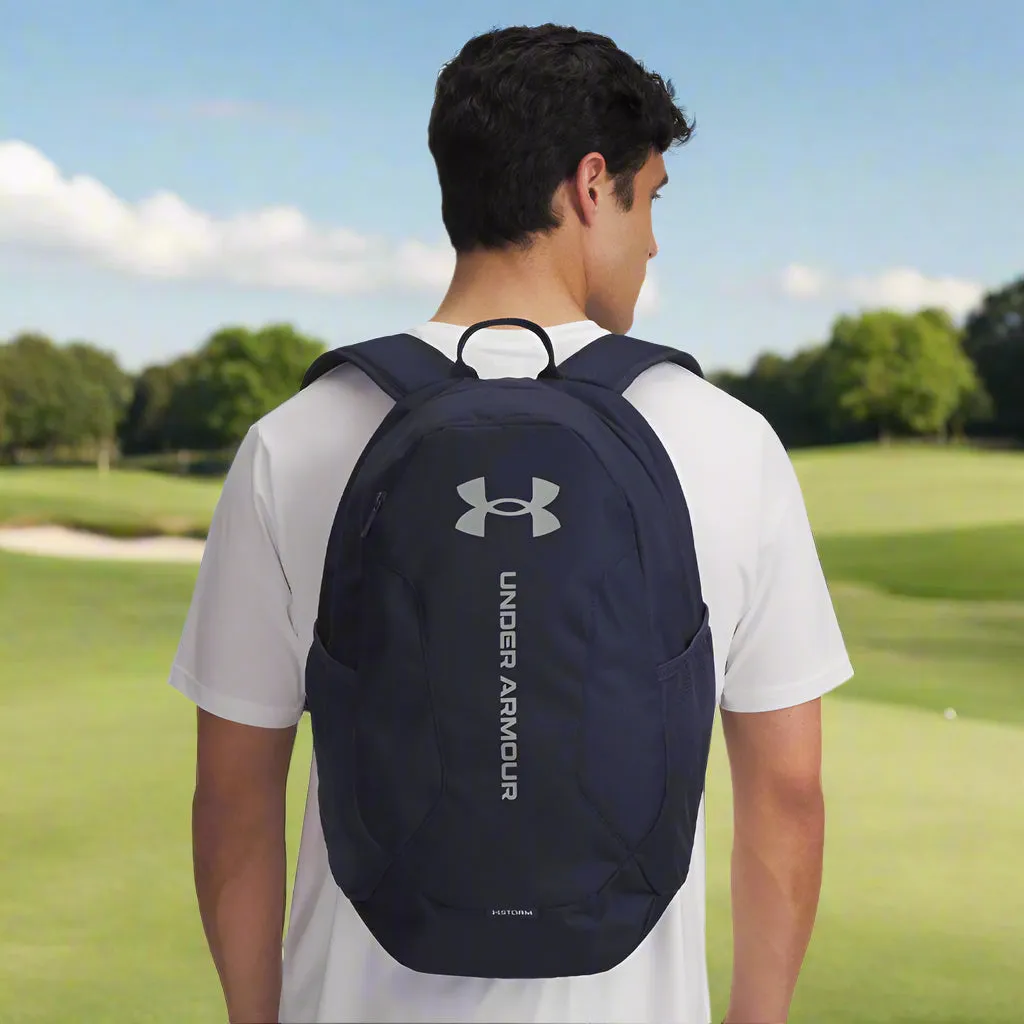 Under Armour Hustle Lite Backpack - Midnight Navy/Steel, Golf bag rain cover, Golf grip tape, Luxury golf accessories