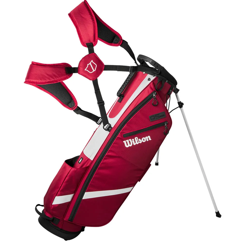 Wilson QS Lite Stand Bag - Red/White/Black, Golf stretching straps