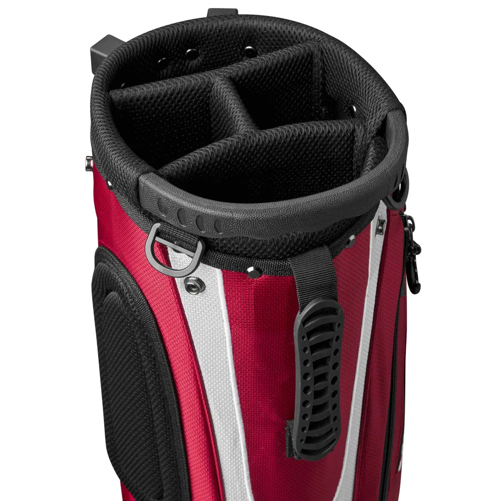 Wilson QS Lite Stand Bag - Red/White/Black, Steel shaft golf irons, Golf mat for home