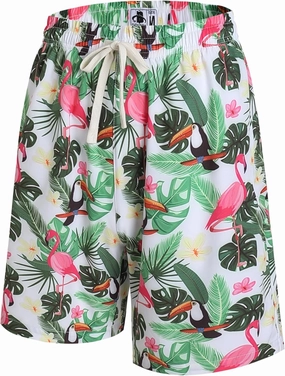 DEHANER Swim Trunks for Men Quick Dry Board Shorts with Zip Pockets Bathing Suits Beach Swimwear