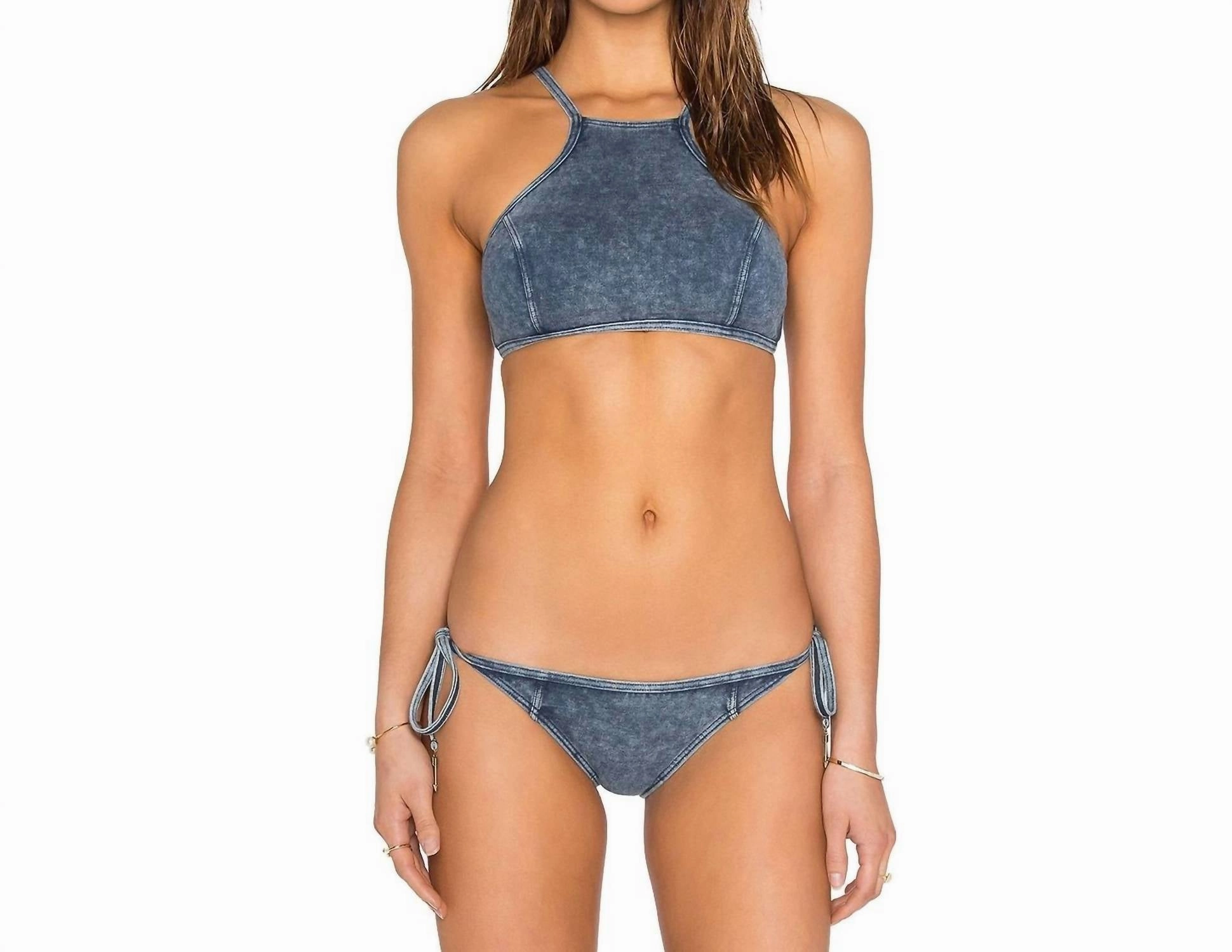 Deja Brazilian Bikini Bottom In Denim