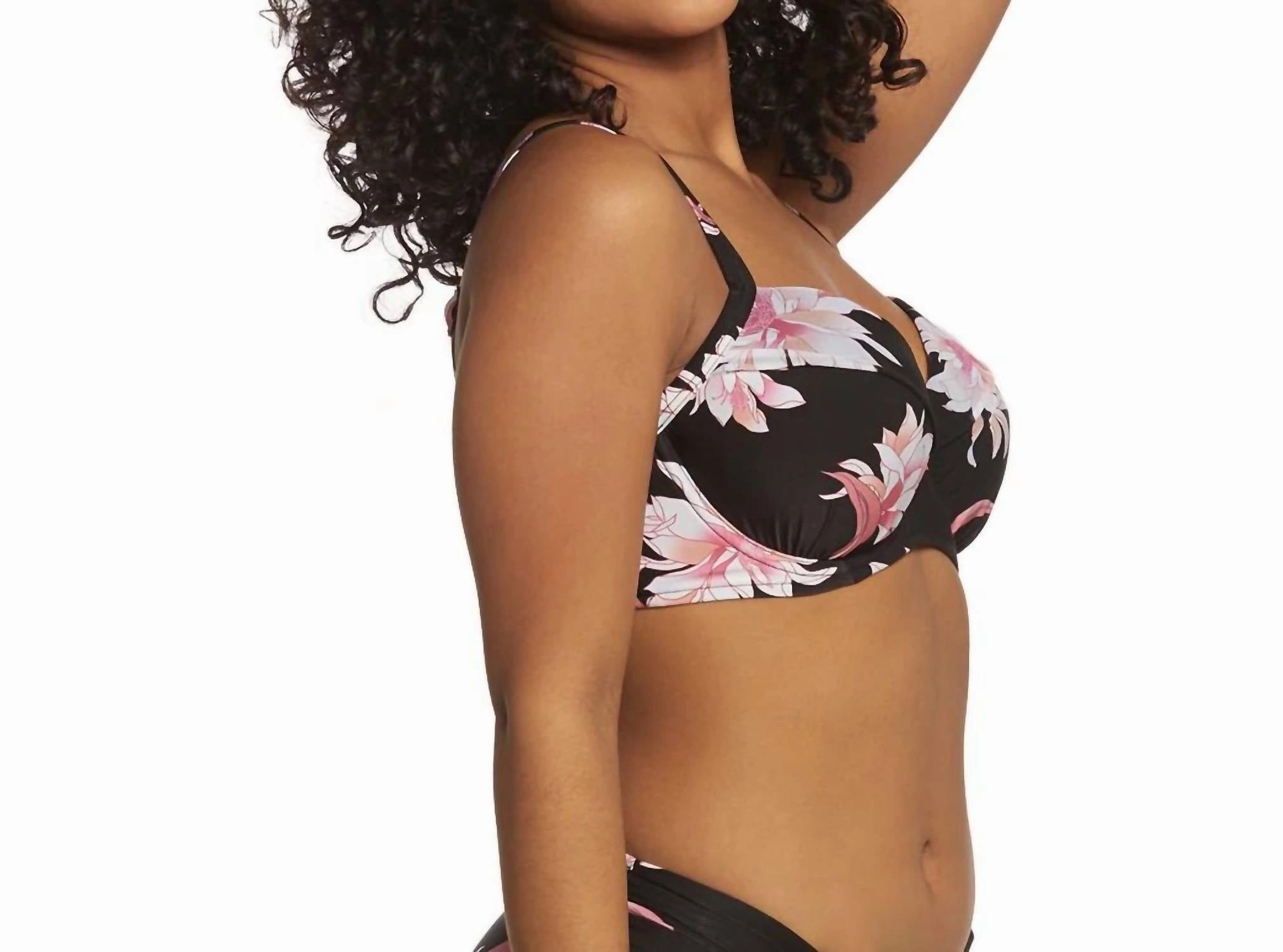 Desert Flower Dd Bustier Bikini Top In Black