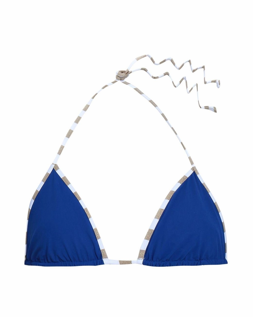 Diane Von Furstenberg DVF Classic Klien Blue Gold White Triangle Bikini