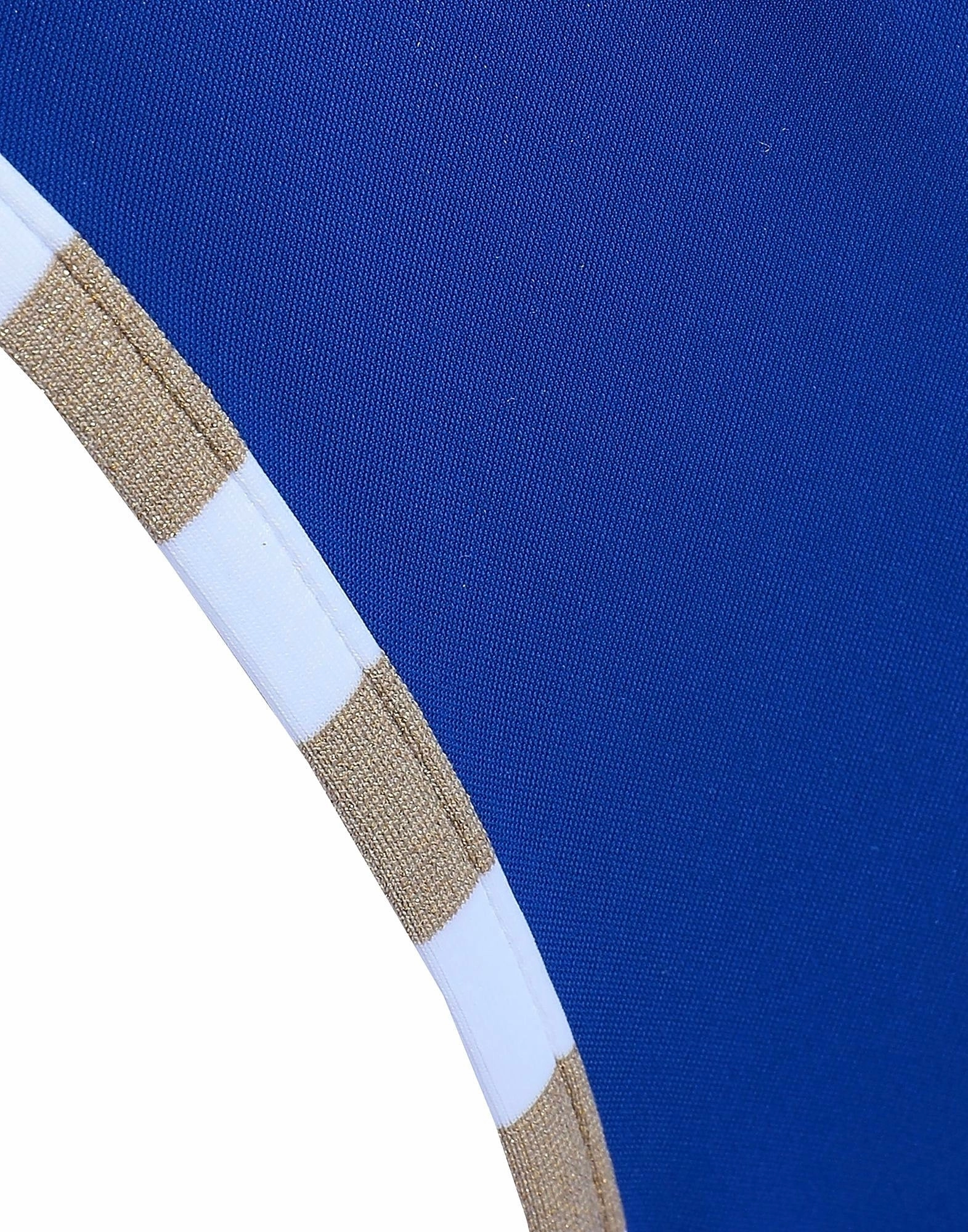 Diane Von Furstenberg DVF Classic Klien Blue Gold White Triangle Bikini