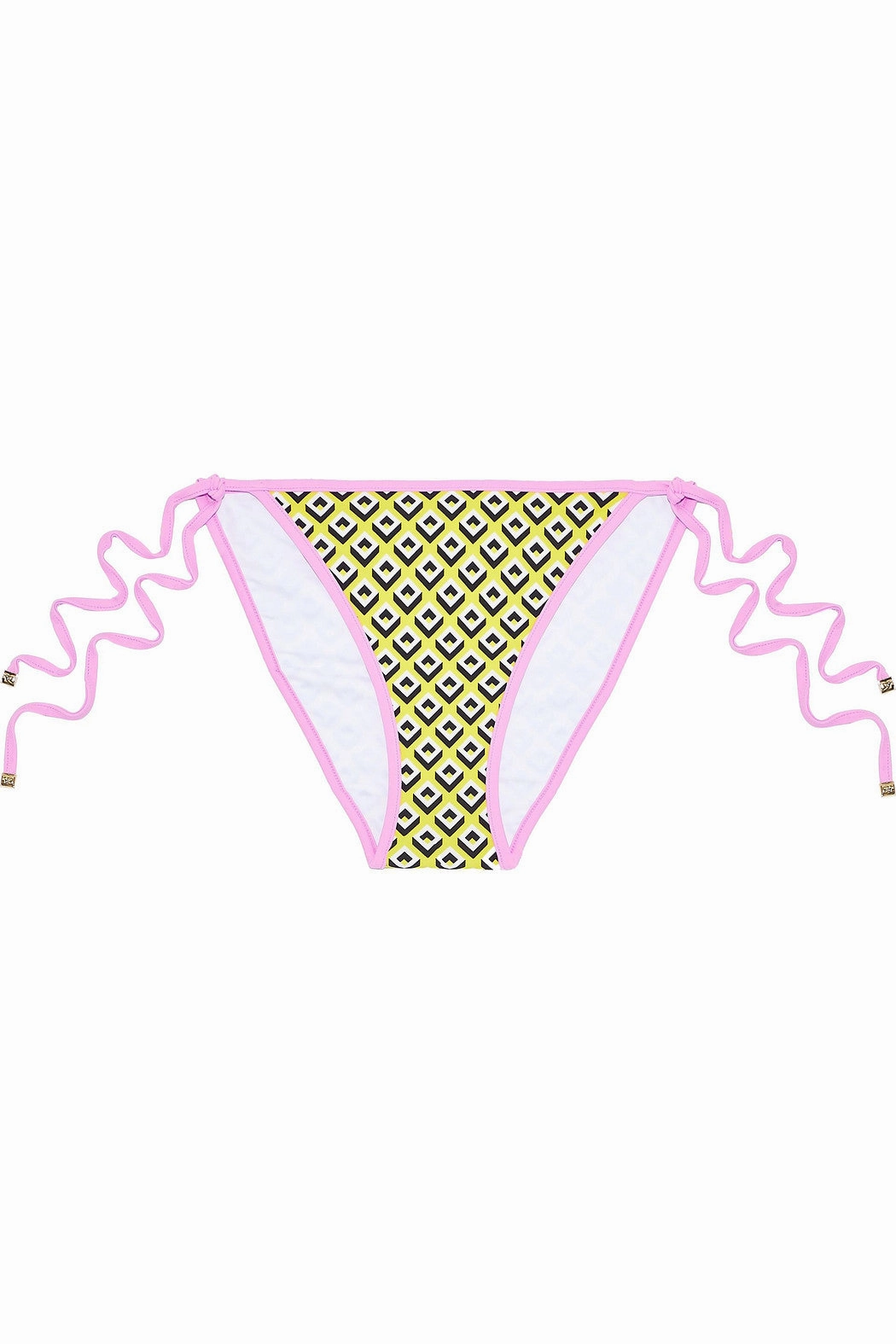 Diane Von Furstenberg DVF Yellow Kate Diamond Square Triangle Bikini