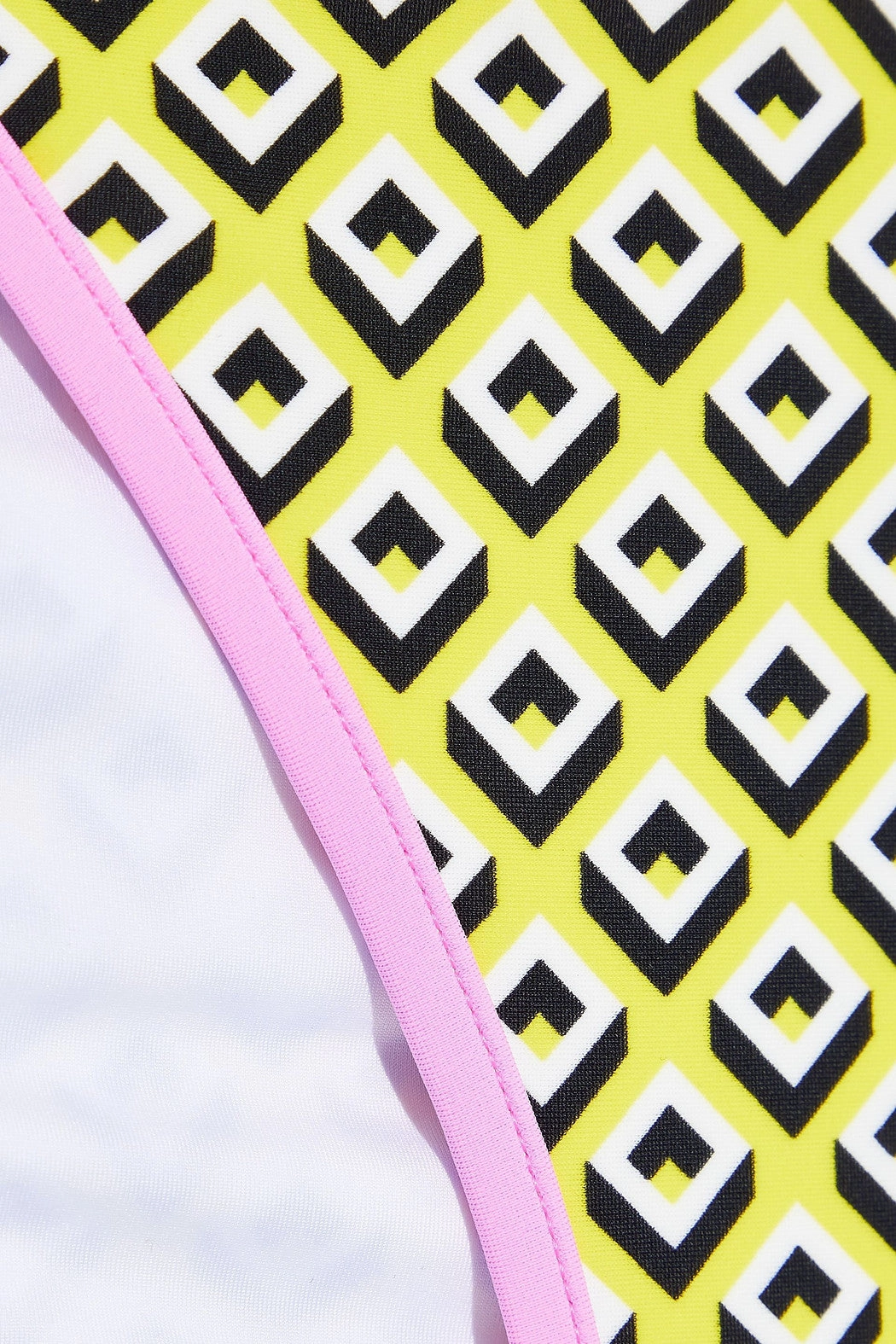 Diane Von Furstenberg DVF Yellow Kate Diamond Square Triangle Bikini