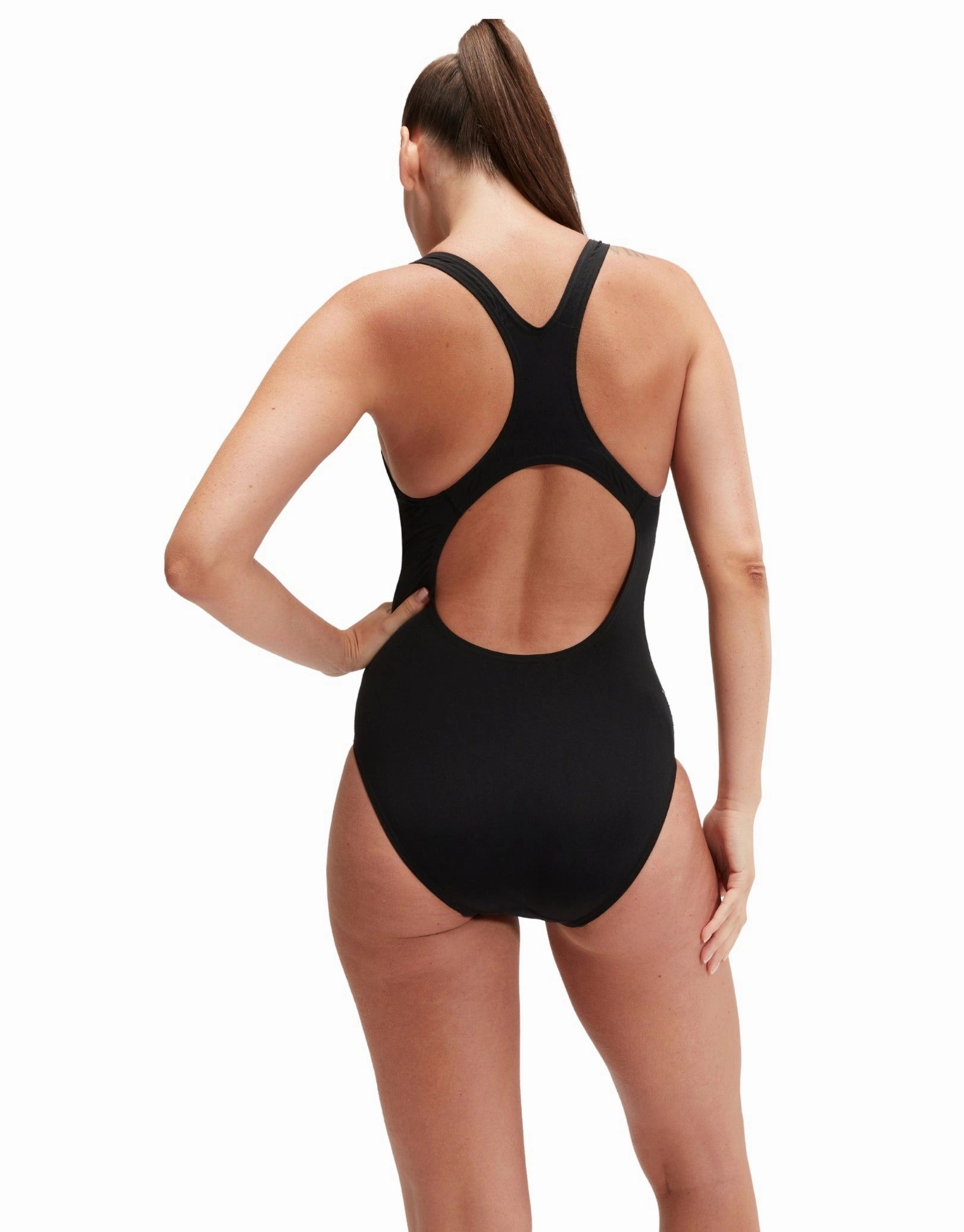 Digital Printed Medalist Swimsuit - Black/Green