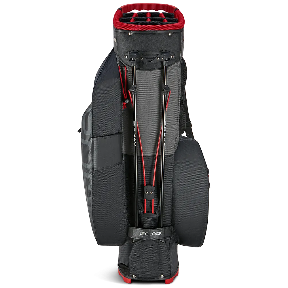 Big Max Aqua Hybrid 4 Waterproof Stand Bag - Black/Charcoal/Red, Golf ball retriever, Fingerless golf gloves