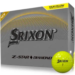 Discover the Difference Srixon Z-Star Diamond Golf Balls - Yellow - 12 Pack Power Up Your Day, Golf bag cooler pocket, Golf hitting mat